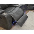 thumbnail image 5 of Power Reclining Sectional Sofa with Built-in Speakers & LED Strip Lighting - Modern Grey Fabric for Home Theater & Entertainment Comfort, 5 of 9
