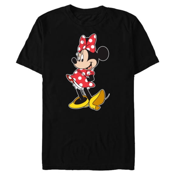 Disney Minnie Mouse Classic Pose - Short Sleeve Blended T-Shirt for Adults - Customized-Black