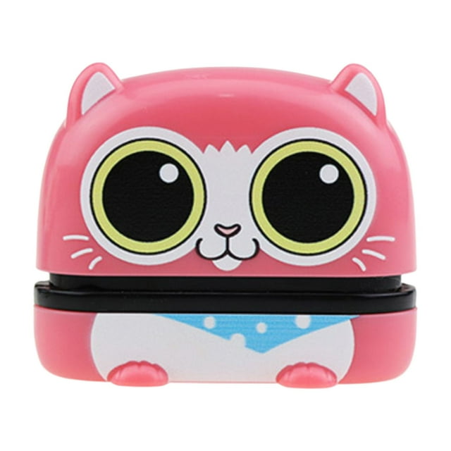 Timbre Automatique à Encrage Automatique pour Enfants au Motif de Chat Adorable pour Bricolages Scolaires et Projets d'Art DIY