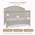 thumbnail image 6 of Delta Children Perry 6-in-1 Convertible Crib, Greenguard Gold Certified, Converts to Toddler Bed, Daybed, Sofa Bed & Full-Size Bed with/without Headboard, Fits Standard Crib Mattress, Moonstruck Grey, 6 of 14