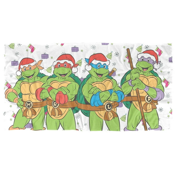 TMNT Teenage Mutant Ninja Turtles, 30'x60' Holiday Heroes Beach Towel