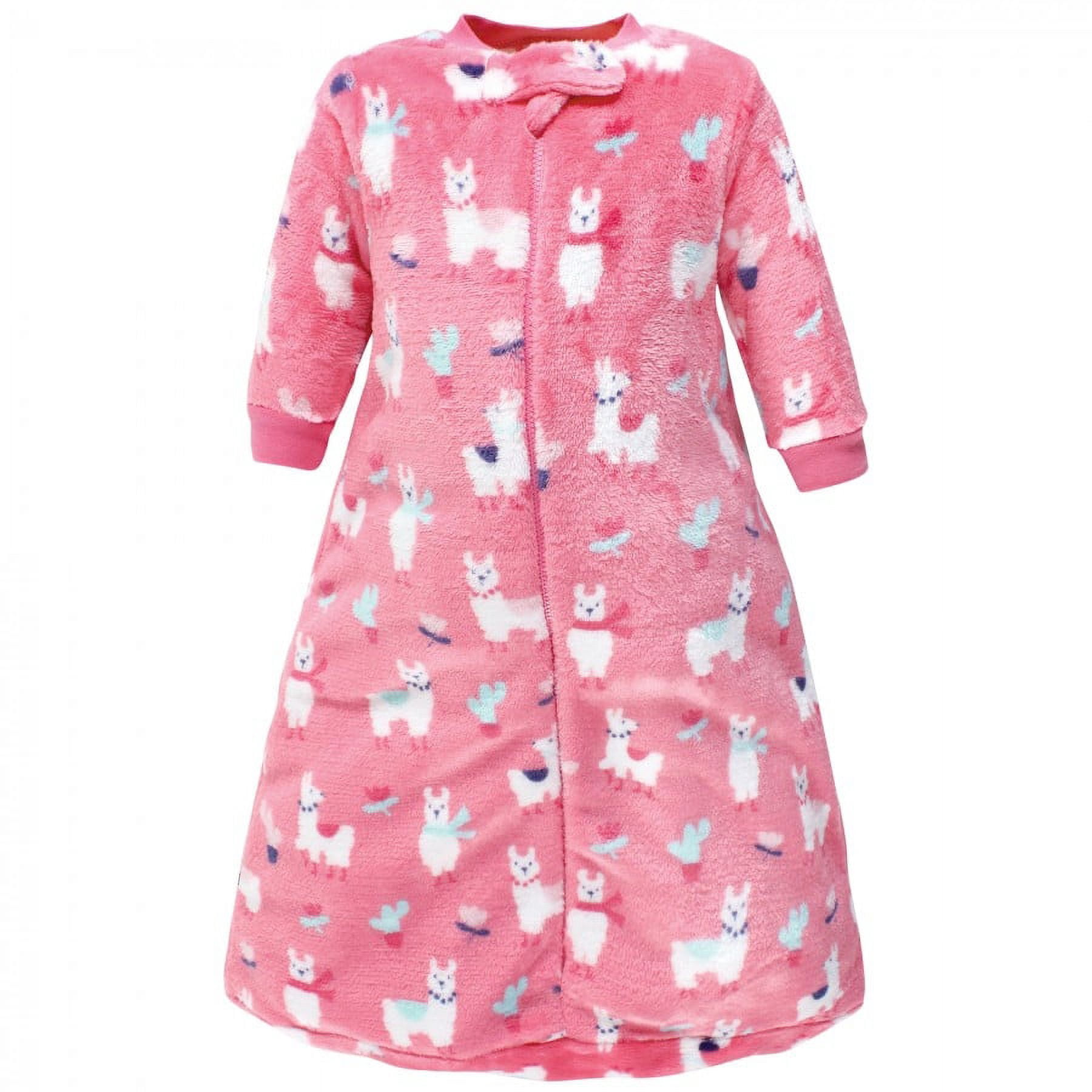 Hudson Baby Infant Girl Plush Long-Sleeve Sleeping Bag, Sack, Blanket, Llama, 0-9 Months
