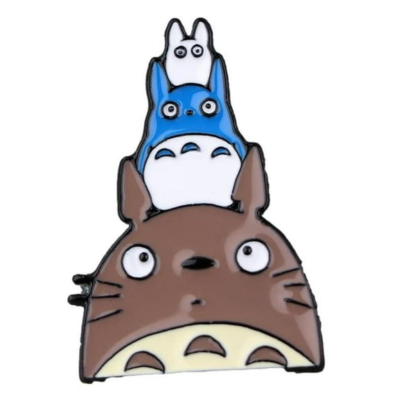 My Neighbor Totoro Character Group 1.25 Inches Tall Enamel Metal Pin