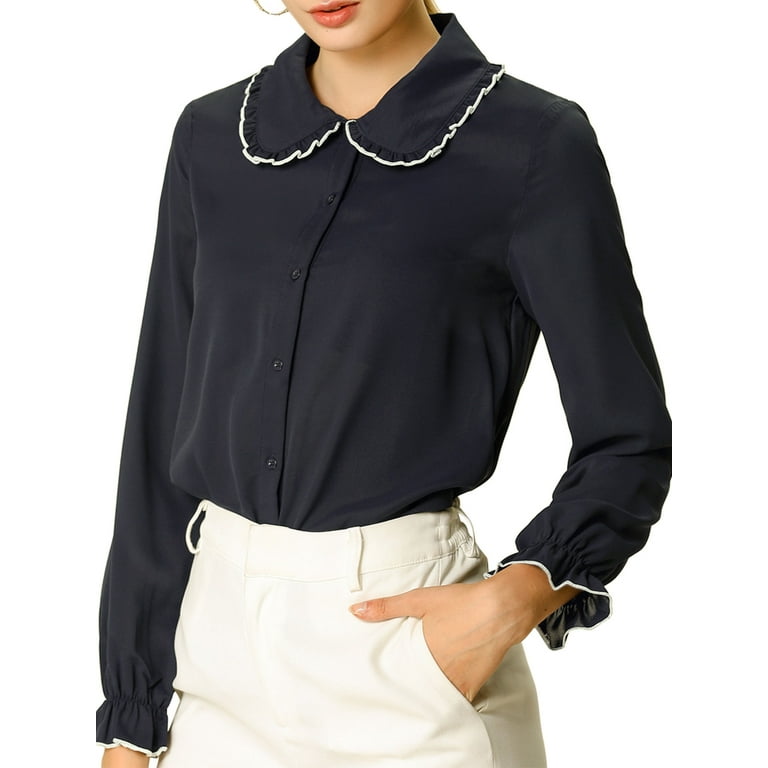 Navy peter hotsell pan collar top