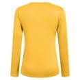 thumbnail image 6 of larppty Cotton Long Sleeve Tee Shirts for Women Slim Fit Tshirts Basic Tops Tight Crewneck Layering Undershirts (Yellow, XXL), 6 of 6