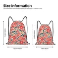 thumbnail image 2 of Saiise Petit Sac à Dos de Sport à Cordon Motif Fleurs Rouges Corail - Sac de Gym avec Poche Anti-Humidité pour Femmes&Hommes-Petit, 2 of 6
