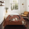 thumbnail image 4 of Brown Red Cute Cat Tapestry for Bedroom Wall Hanging Tapestry, Modern Art Ceiling Backdrop Tapestries Poster Blanket Wall Decor for Teens Room Living Room Dorm 55" x 73", 4 of 8