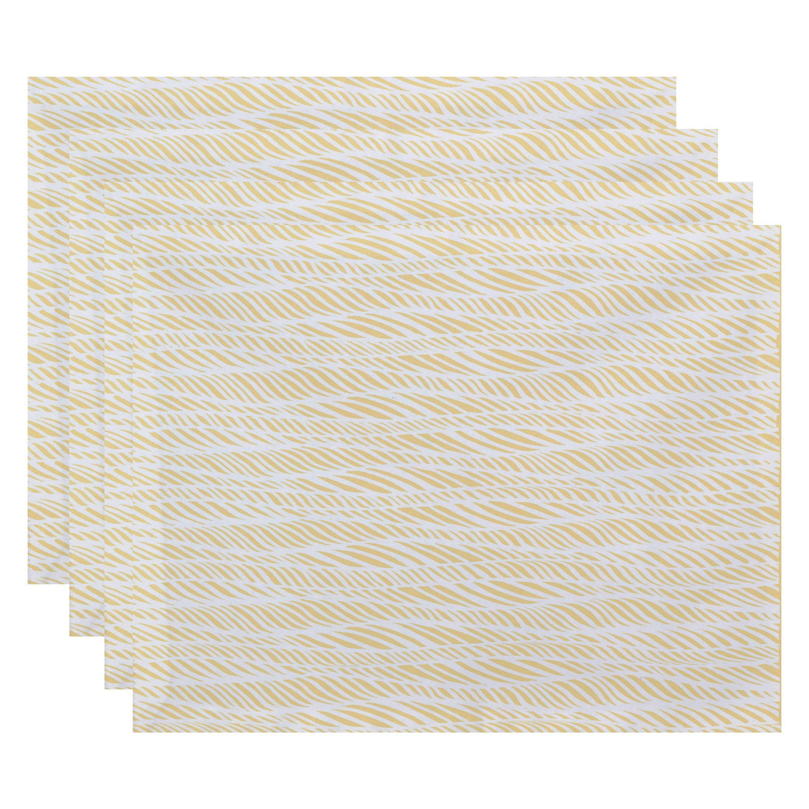 Simply Daisy 18" x 14" Rolling Waves Geometric Print Placemat, Set of 4