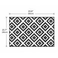 thumbnail image 6 of Kumdkd Reversible Mats, Waterproof Outdoor Rug, Camping Floor Mat, Floor Mat, RV, Patio, Backyard, Deck, Picnic, Beach, Trailer, Camping (Diamond Black & White, 5' x 8'), 6 of 6