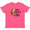 thumbnail image 3 of Inktastic West Virginia Girl- Butterfly Youth T-Shirt, 3 of 5