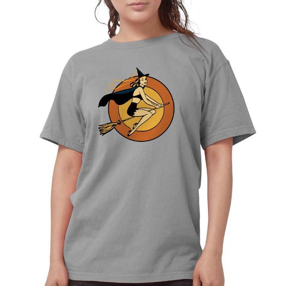CafePress - Retro Witch Womens Comfort Colors Shirt - Womens Comfort Colors® Shirt