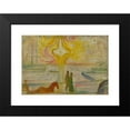 thumbnail image 2 of Edvard Munch 14x11 Black Modern Framed Museum Art Print Titled - Sunrise in the Harbour (1893-94), 2 of 5