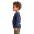 thumbnail image 2 of COUVER Toddler Long Sleeve Cotton Jersey Crewneck T-Shirt, Navy, 5/6, 2 of 6