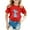 Red, variant on Kids Girls Shirts Age 10-12 Casual Round Neck Short Sleeve Easter Graphic Printed Tees Soft and Comfortable Summer Outerwear Clothing(Ocean Animal, White, 4-5 Years)