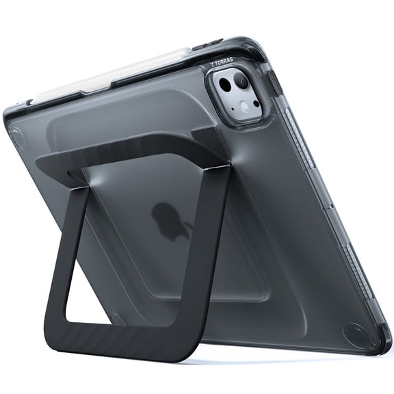 TORRAS Ostand K3 Neo for iPad Pro 11 Inch Case M5 (2025) / M4 (2024), Viewing Angles Adjustable,Ultra Stable Stand, Shockproof Protective Slim Kickstand Case with Pencil Holder, Obsidian Black