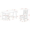 thumbnail image 7 of Furniture of America Acres Wood 2pc Writing Desk and Chair Set, White, 7 of 7