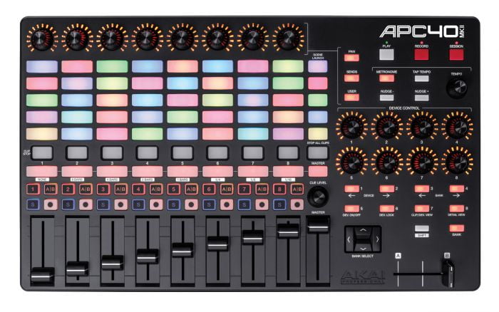 Akai Professional APC40 MKII - USB MIDI Controller for Mac / PC with Clip  Launch Matrix, Knobs  Faders, and Pro Software Suite Included - Walmart.com