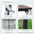 thumbnail image 6 of Spaco 10Ft x 10Ft Outdoor Patio Gazebo Canopy Tent Coffee, Easy Up Screened Canopy for Patio and Backyard, Easy Set-up Outdoor Gazebo, 6 of 7
