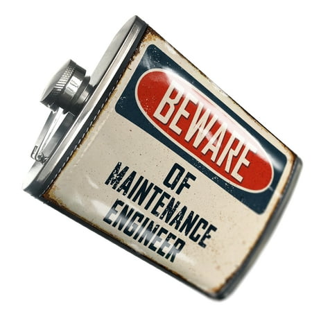 

NEONBLOND Flask Beware Of Maintenance Engineer Vintage Funny Sign