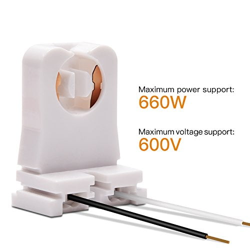 12 Pack JACKYLED Non Shunted Turn Type T8 Lamp Holder UL Socket