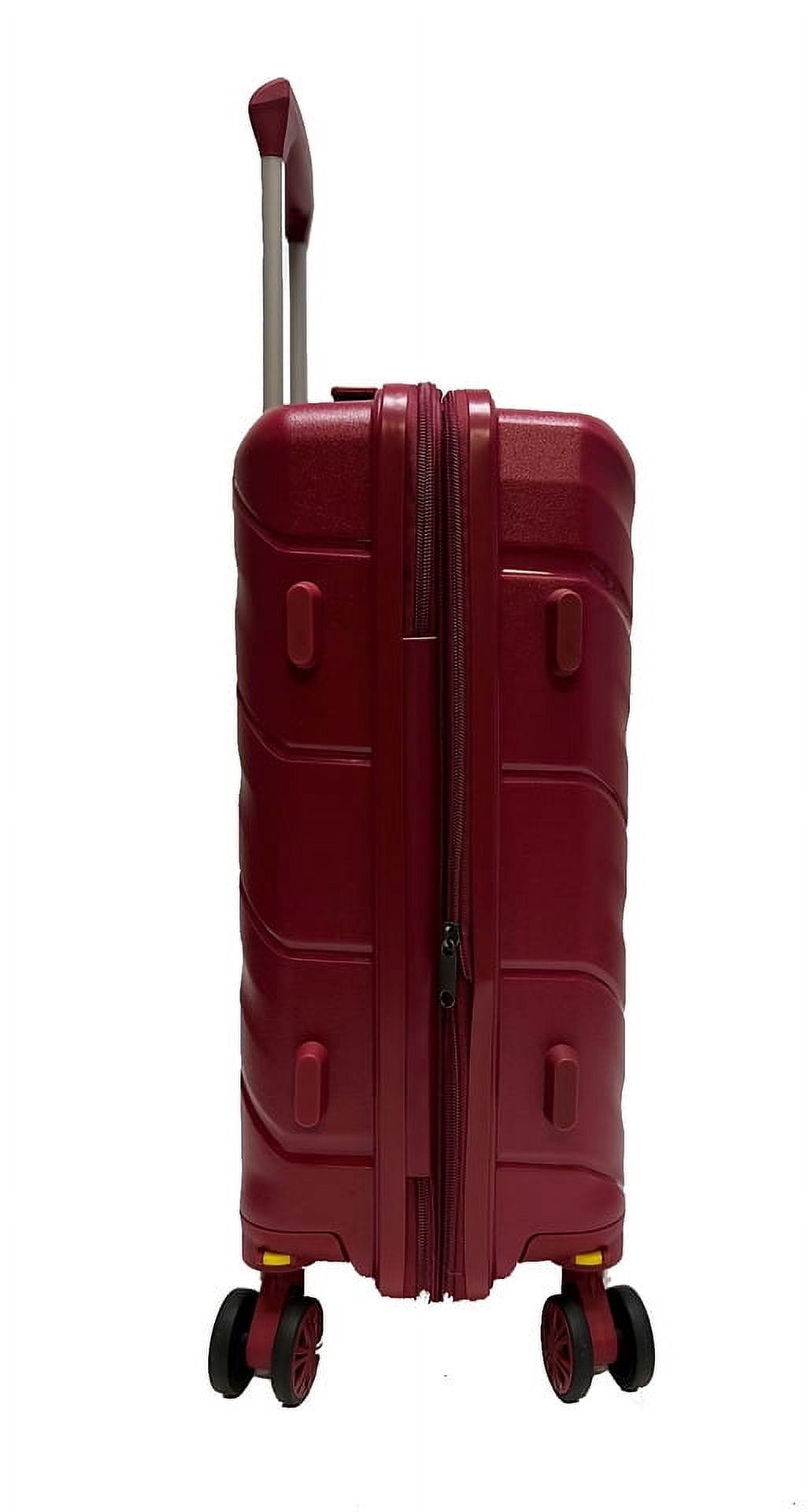 K-Cliffs Carry-On Suitcase Expandable Spinner 20" Lightweight Hand Carry Hardside Travel Luggage with 360° Dual Wheels Red