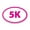5k Pink, variant on Magnet Me Up 5K Marathon Black Oval Magnet Decal, 4x6 In, Vinyl Automotive Magnet