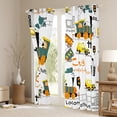 thumbnail image 2 of jejeloiu Cute Cartoon Train Blackout Curtains Set of 2 (52x84 Each),Transportation Vehicle Window Curtains,White Yellow Orange Curtains and Drapes For Kids,Uxury Bedroom Decor, 2 of 6