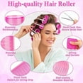 thumbnail image 3 of Hair Curlers Rollers with Clips,Heatless Curlers Rollers with 3 Sizes(6.3cm/4.5cm/3.6cm)Self Grip Hair Rollers DIY Hair Styles for Long Medium Short Hair Volume（28-Piece Set,Pink）, 3 of 6