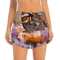 thumbnail image 2 of Logiee butterfly Print Women 2 in 1 Running Shorts,High Waisted Athletic Shorts,Gym Workout Shorts with Liner Pockets-X-Large, 2 of 7