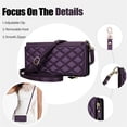 thumbnail image 6 of For Samsung Galaxy S26 Plus 5G RFID Blocking Wallet Case, Crossbody Purse Phone Case with 9 Card Slots, Zipper Pocket & Detachable Strap,Dark Purple,For Galaxy S26 Plus 5G, 6 of 9