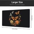 thumbnail image 4 of XMXT Non-Slip Gaming Mouse Pad, Yellow Butterflies Background Mousepad Computer Keyboard Mats Desk Pads Office Decor Accessories, 15.8"x29.5", 4 of 8