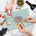 thumbnail image 2 of Dahlia Cutting Board, Vivaciously Designed Sketch of a Purple Dahlia with Magenta and White Petals, Decorative Tempered Glass Cutting and Serving Board, Small Size, Fuchsia White, by Ambesonne, 2 of 2