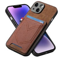 ELEHOLD for iPhone 12, Wallet Phone Case,Slim Leather Shockproof Lens Protector with Card Slot Anti-Scratch Case Cover,Support Magnetic Car Mount, brown
