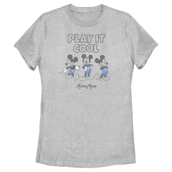 Women's Mickey & Friends Play It Cool Graphic Tee Athletic Heather X Large