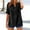 Black, variant on Women Summer Linen Work Tops Trendy Button Down Plus Size V Neck Boho Clothes Spring Tops for Women