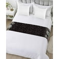 thumbnail image 5 of Vintage Black Christmas Bed Runner for King Size Bed, Xmas Bear Tree Snowflake Bedspread Protector Slipcover Bed Scarf for Foot Bed Runners & Scarves for Bedroom Hotel Wedding Room 102x20 Inches, 5 of 6