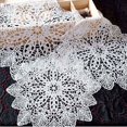 thumbnail image 4 of Juego de 6 posavasos redondos recortados TUNC encaje bordado blanco algodón para Decoración de fiestas, 4 of 5