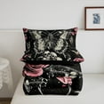 thumbnail image 5 of Manfei Moth Skull Bedding Sets Full with Comforter,Happy Halloween Duvet Insert,Floral Butterfly Comforter Sets Full Size,Breathable Teens Bedroom Decor,Reversible,3pcs, 5 of 8