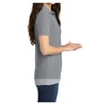 thumbnail image 3 of Womens Core Blend Cotton/Polyester Pique Polo Athletic Heather Large, 3 of 6