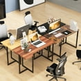 thumbnail image 4 of Costway Computer Desk Home Office Gaming Table Workstation Metal Frame with Drawer Natural, 4 of 10