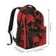 thumbnail image 2 of Easygdp Red And Black Abstract Skull Mochila Ergonómica Versátil para Laptop - Múltiples Bolsillos, Correas Ajustables, Unisex para Escuela, Viajes y Actividades al Aire Libre-One Size, 2 of 5