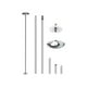 thumbnail image 2 of Tubo Portátil para Pole Dance Vanlig Fijo Giratorio Plateado Altura Ajustable 88' a 108.3', 2 of 4