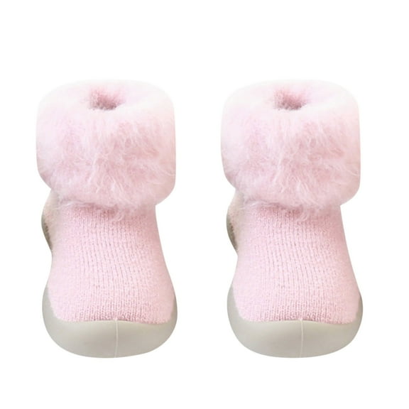 Sock Shoes Baby Walking Shoes Non Skid Cotton Socks Shoes Slipper Soft Sole Baby Boys Girls Winter Sneaker for Todler 2-2.5Years