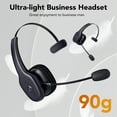 thumbnail image 6 of Bluetooth Headset, Trucker Wireless Headset with Noise Cancelling Microphone & Mute Button, 50Hrs Playtime, Wireless On-Ear Headphones with Mic for Home/Cell Phone/Computer/Zoom/Teams/Driver(Black), 6 of 13