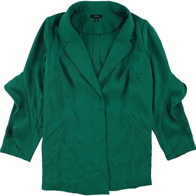 Chaqueta Alfani con volantes para mujer, verde, pequeña