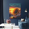 thumbnail image 5 of Susaid Sunset Coast Sunflower Pattern Vertical Canvas Wall Decor 12x16in - Waterproof with Wood Frame & Damage-Free Hanging Kit, 5 of 8