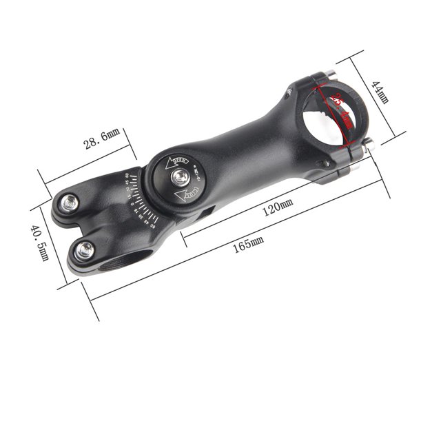 Guidon de Vélo de Montagne Réglable 25.4/31.8mm Tige Forgée en Alliage d'Aluminium 25.4-120MM