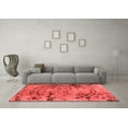 thumbnail image 3 of Ahgly Company Indoor Round Abstract Red Modern Area Rugs, 8' Round, 3 of 4