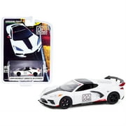 Greenlight 30254 2.75 in. Road America Official Pace CarHobby Exclusive 1 by 64 Diecast Model Car for 2020 Chevrolet Corvette C8 Stingray, White & Black