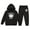 Black, variant on Boy Jogger Set Size 7 Long Sleeve Letter Print Rugby Football 2pcs Boys Outfit Set Regular Fit Tracksuit 2 Piece Outfits,Black,4-5 Years